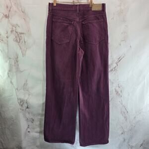 Madewell Jeans Womens 27 X 31 Low Slung Baggy Wide Leg High Rise Burgundy